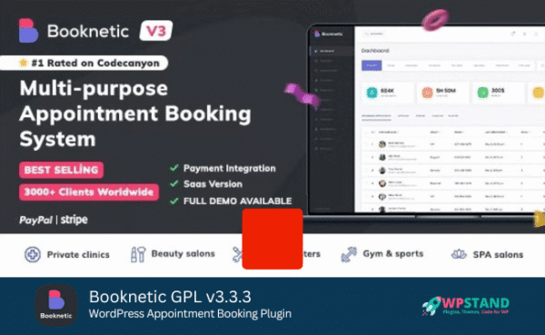 Booknetic GPL v3.3.3 – WordPress Booking Plugin